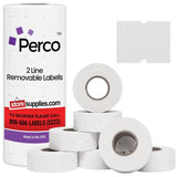 Perco 2 Line Labels - Blank Price and Date Gun Labels for Perco 2 Line Price and Date Guns - Made in USA - Removable 1 Sleeve