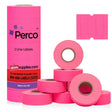Perco 2 Line Labels - Blank Price and Date Gun Labels for Perco 2 Line Price and Date Guns - Made in USA - Fluorescent Pink 1 Sleeve
