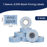 Perco 2 Line Labels - Blank Price and Date Gun Labels for Perco 2 Line Price and Date Guns - Made in USA - Blue 1 Sleeve