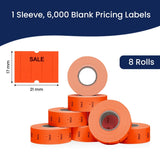 Perco 2 Line Labels - Blank Price and Date Gun Labels for Perco 2 Line Price and Date Guns - Made in USA - Sale 1 Sleeve