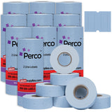 Perco 2 Line Labels - Blank Price and Date Gun Labels for Perco 2 Line Price and Date Guns - Made in USA - Blue 10 Sleeves