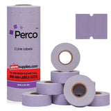 Perco 2 Line Labels - Blank Price and Date Gun Labels for Perco 2 Line Price and Date Guns - Made in USA - Lavender 1 Sleeve