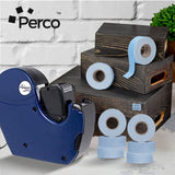 Perco 2 Line Labels - Blank Price and Date Gun Labels for Perco 2 Line Price and Date Guns - Made in USA - Blue 10 Sleeves