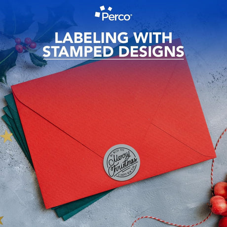 Perco 3 - Inch Round Circle Dot Sticker Labels – Easy Peel Perforation – Made in USA - Grey Pack of 3 rolls / 1500 Labels