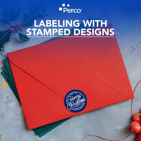 Perco 3 - Inch Round Circle Dot Sticker Labels – Easy Peel Perforation – Made in USA - Dark Blue 10 Rolls / 500 Labels Each / 5000 Labels Total