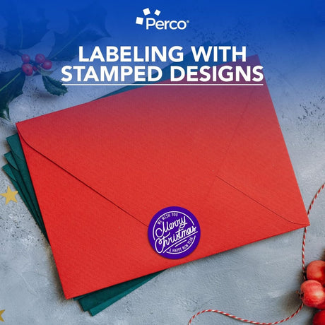 Perco 3 - Inch Round Circle Dot Sticker Labels – Easy Peel Perforation – Made in USA - Purple Pack of 3 rolls / 1500 Labels