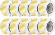 Perco 3 - Inch Round Circle Dot Sticker Labels – Easy Peel Perforation – Made in USA - Gold 10 Rolls / 500 Labels Each / 5000 Labels Total
