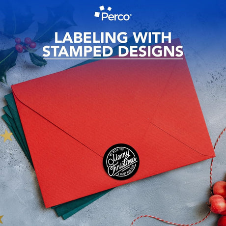 Perco 3 - Inch Round Circle Dot Sticker Labels – Easy Peel Perforation – Made in USA - Fluorescent Yellow Pack of 3 rolls / 1500 Labels