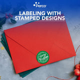 Perco 3 - Inch Round Circle Dot Sticker Labels – Easy Peel Perforation – Made in USA - Fluorescent Pink 1 roll / 500 Labels