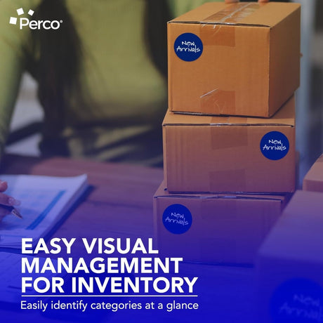 Perco 3 - Inch Round Circle Dot Sticker Labels – Easy Peel Perforation – Made in USA - Dark Blue 1 roll / 500 Labels