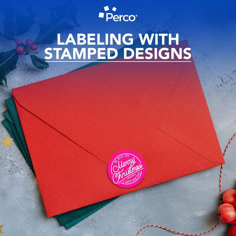 Perco 3 - Inch Round Circle Dot Sticker Labels – Easy Peel Perforation – Made in USA - Fluorescent Pink 10 Rolls / 500 Labels Each / 5000 Labels Total