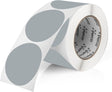 Perco 3 - Inch Round Circle Dot Sticker Labels – Easy Peel Perforation – Made in USA - Grey 1 Roll / 500 Labels Total
