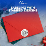 Perco 3 - Inch Round Circle Dot Sticker Labels – Easy Peel Perforation – Made in USA - White Pack of 3 rolls / 1500 Labels