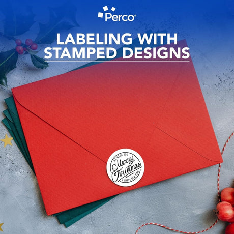 Perco 3 - Inch Round Circle Dot Sticker Labels – Easy Peel Perforation – Made in USA - White 10 Rolls / 500 Labels Each / 5000 Labels Total