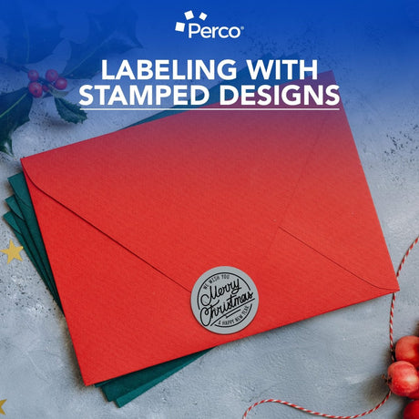 Perco 3 - Inch Round Circle Dot Sticker Labels – Easy Peel Perforation – Made in USA - Grey 10 Rolls / 500 Labels Each / 5000 Labels Total