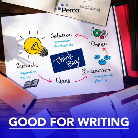 Perco 3x5 Inch - Rectangle Sticker Labels - Dark Blue