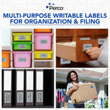 Perco 3x5 Inch - Rectangle Sticker Labels - Grey
