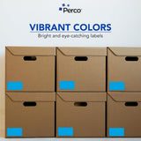 Perco 3x5 Inch - Rectangle Sticker Labels - Light Blue