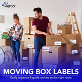 Perco 3x5 Inch - Rectangle Sticker Labels - White