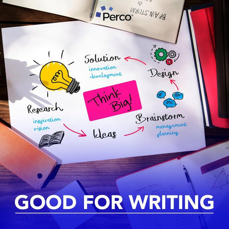 Perco 3x5 Inch - Rectangle Sticker Labels - Fluorescent Pink