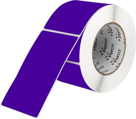 Perco 3x5 Inch - Rectangle Sticker Labels - Purple