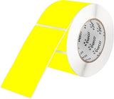 Perco 3x5 Inch - Rectangle Sticker Labels - Fluorescent Yellow