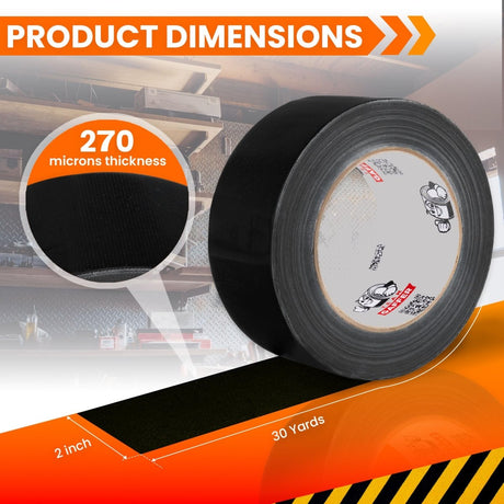 Perco Black Professional - Grade Gaffer Tapes - Store Supplies