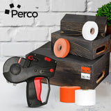 Perco - Color Code 2 Sleeves Price Label Packs for Monarch 1131 - White and Fluorescent Green / 2 Sleeves / 16 rolls / 40000 Pricing Labels