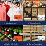 Perco - Color Code 2 Sleeves Price Label Packs for Monarch 1131 - White and Fluorescent Red / 2 Sleeves / 16 rolls / 40000 Pricing Labels