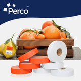 Perco - Color Code 2 Sleeves Price Label Packs for Monarch 1131 - White and Fluorescent Red / 2 Sleeves / 16 rolls / 40000 Pricing Labels