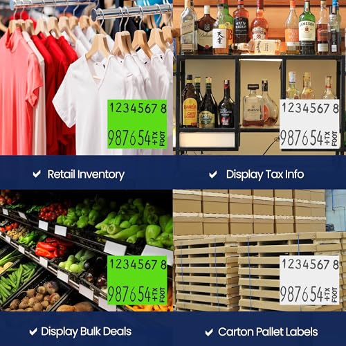Perco Color Code Labels for Monarch 1131 - White and Fluorescent Green / 2 Sleeves / 16 rolls / 28000 Blank Pricing Labels