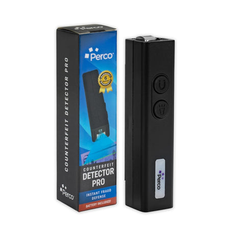 Perco Counterfeit Detector Pro - Portable & Reliable 2in1 Device with UV Light Detection & Magnetic Sensor - Store Supplies