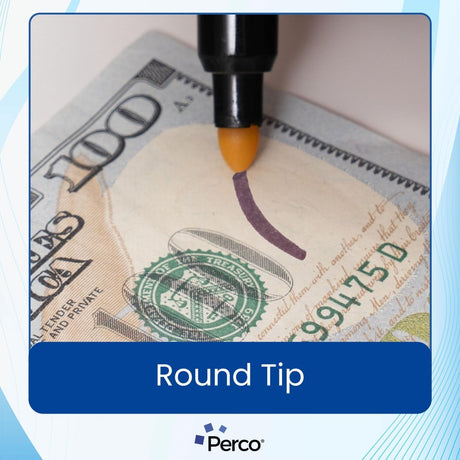 Perco Counterfeit Money Detector Pen - Easy to Use and Reliable Universal Currency Fake Bill Checker for Personal & Commercial Use - Store Supplies