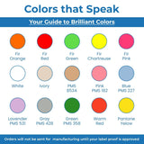 Perco Custom Labels for Perco 2 Line Adhesives Labels - Choose Color, Font and Imprint - Case of 30 Sleeves - Store Supplies
