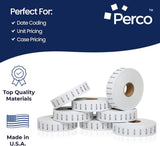 Perco Date Price Labels for Monarch 1131 - 3 Sleeves / 24 Rolls / 60000 Blank Date Labels BEST BY