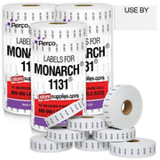 Perco Date Price Labels for Monarch 1131 - 3 Sleeves / 24 Rolls / 60000 Blank Date Labels USE BY
