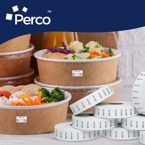 Perco Date Price Labels for Monarch 1131 - 1 Sleeve / 8 Rolls / 20000 Blank Date Labels BEST BY