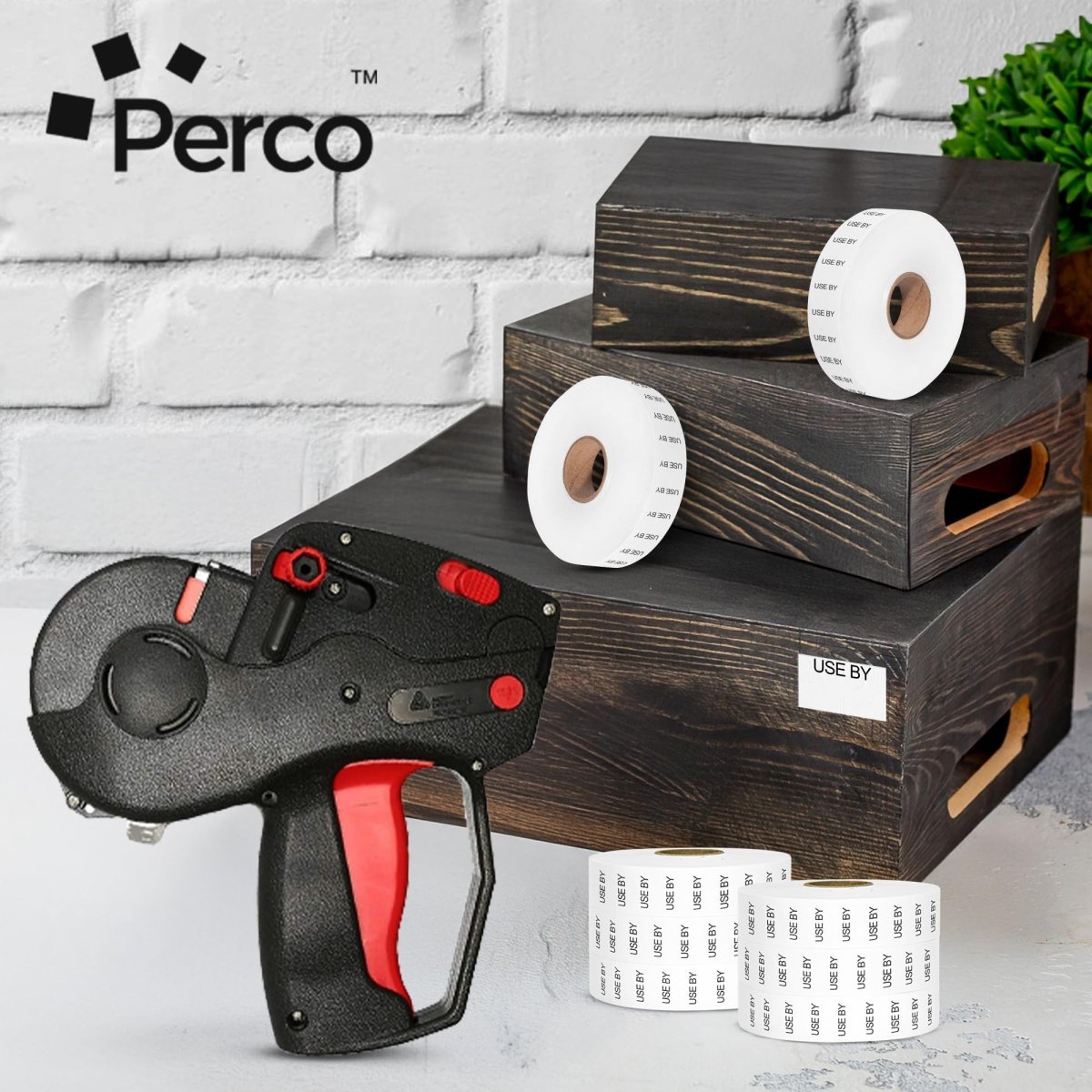 Perco Date Price Labels for Monarch 1131 - 3 Sleeves / 24 Rolls / 60000 Blank Date Labels USE BY