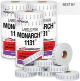 Perco Date Price Labels for Monarch 1131 - 3 Sleeves / 24 Rolls / 60000 Blank Date Labels BEST BY