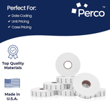 Perco Date Price Labels for Monarch 1136 - BEST BY 3 Sleeves / 24 Rolls / 42000 Blank Pricing Labels With Bonus Ink Rolls Incuded