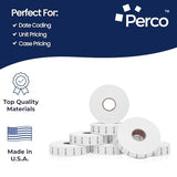 Perco Date Price Labels for Monarch 1136 - BEST BY 1 Sleeve / 8 Rolls / 14000 Blank Pricing Labels With Bonus Ink Roll Incuded