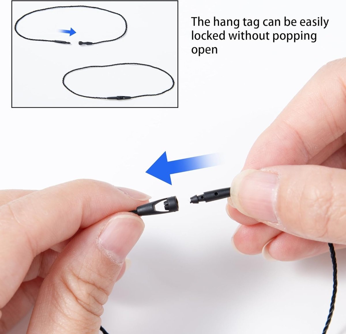 Perco DL153 Cotton String Tags - Compatible with compatible_with_product_page | Color: Black | Quantity: Polyester | Adhesive: global.AdhesiveType | SKU: cotton-string-tag-DL153-black-polyester | - shop_