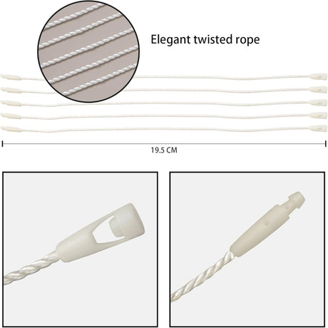 Perco DL153 Cotton String Tags - Beige Polyester