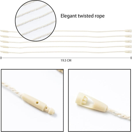 Perco DL153 Cotton String Tags - Beige Cotton