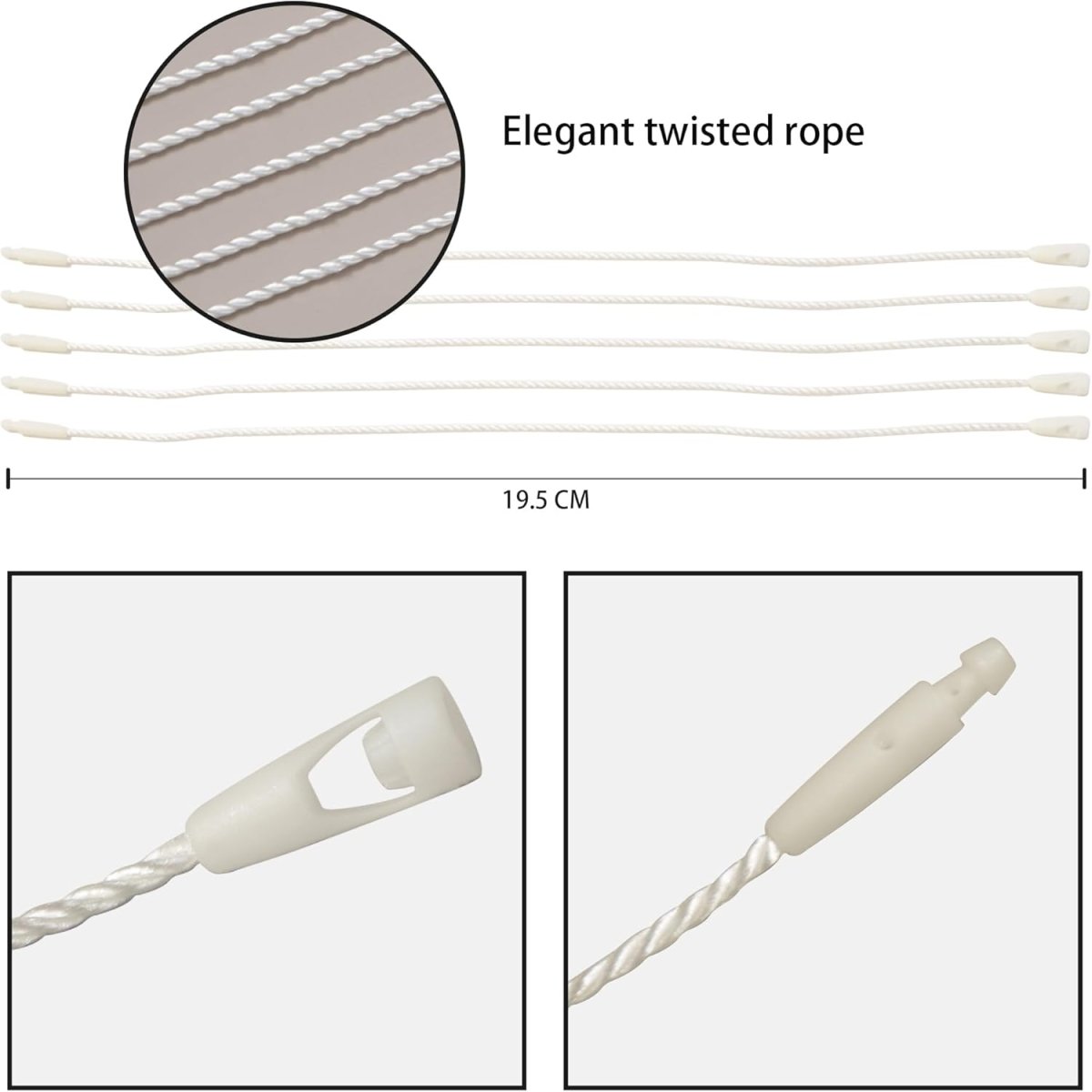 Perco DL153 Cotton String Tags - Compatible with compatible_with_product_page | Color: Beige | Quantity: Polyester | Adhesive: global.AdhesiveType | SKU: cotton-string-tag-DL153-beige-polyester | - shop_