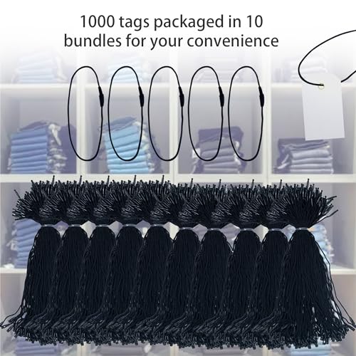 Perco DL153 Cotton String Tags - Black Cotton
