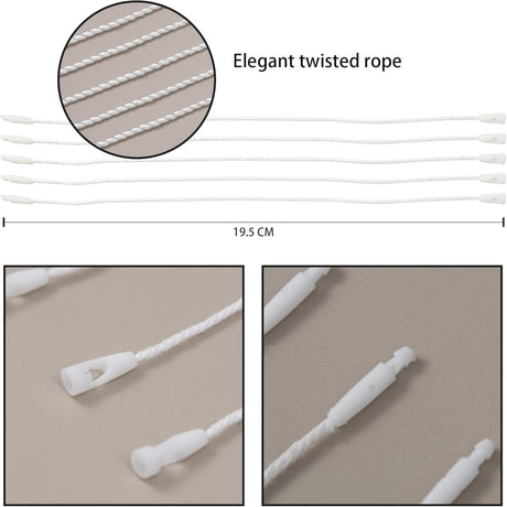 Perco DL153 Cotton String Tags - White Cotton