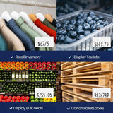 Perco Freezer Adhesive Price Labels for Monarch 1131 - Package of 3 Sleeves / 24 Rolls / 60000 Blank Pricing and Date Labels