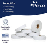 Perco Freezer Adhesive Price Labels for Monarch 1131 - Package of 3 Sleeves / 24 Rolls / 60000 Blank Pricing and Date Labels