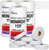 Perco Freezer Adhesive Price Labels for Monarch 1131 - Package of 3 Sleeves / 24 Rolls / 60000 Blank Pricing and Date Labels